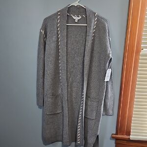 Time and Tru Gray Cardigan Sweater